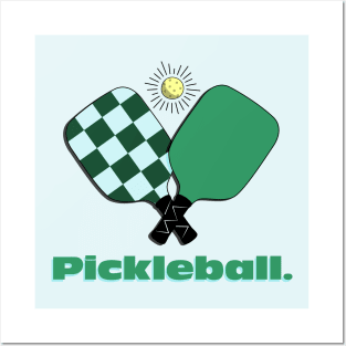 Preppy Pickleball Paddles Posters and Art